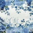 thumbnail image 6 of WYYP Blue Flowers Round Tablecloth Waterproof Resistant Fabric 100% Polyester Fiber Blue Flowers White, 6 of 8