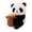 multicolor#002, variant on Cute Panda Plush Toy, Soft Panda Stuffed Animal with Bamboo & Wood, Black and White Plush Bear, Perfect Gift for Kids & Panda Lovers (9.84*9.81*3.94in) A