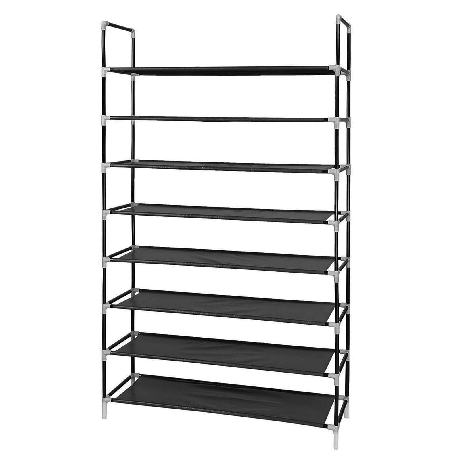 Kepooman 8 Tiers Shoe Rack, Large Shoe Rack Organizer, Space Saving Shoe Shelf, Non-woven Fabrics & Steel Shoe Rack, Black Kepooman 8 Tiers Shoe Rack, Large Shoe Rack Organizer, Space Saving Shoe Shelf, Non-woven Fabrics & Steel Shoe Rack, Black