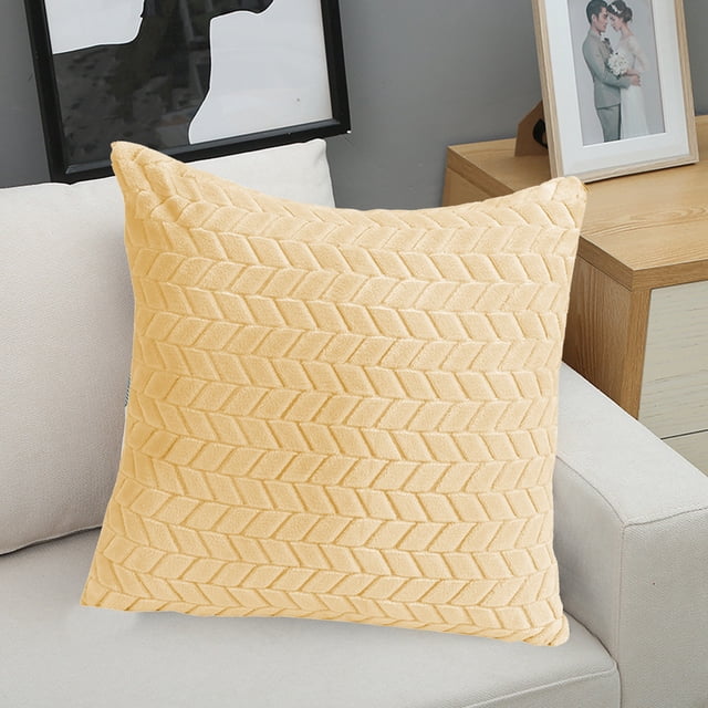 Funda de Almohada Decorativa de Poliéster para el Hogar Ideal para el Verano Funda, Amarillo MNFD