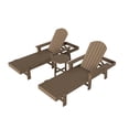 thumbnail image 2 of WestinTrends Dylan 3 Piece Adirondack Poly Reclining Chaise Lounge With Arms, Weathered Wood, 2 of 2