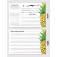 thumbnail image 3 of Inkdotpot 4x6 Inch Recipe Cards (Set of 50) , Thick Double Sided Premium Card Stock- Modern Style White Recipe Notecards for Weddings- Bridal- Baby Shower - Pineapple Theme, 3 of 6