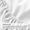 thumbnail image 3 of Bare Home  Ultra-Soft Microfiber 22 Inch Extra Deep Pocket Fitted Sheet White Twin XL, 3 of 5