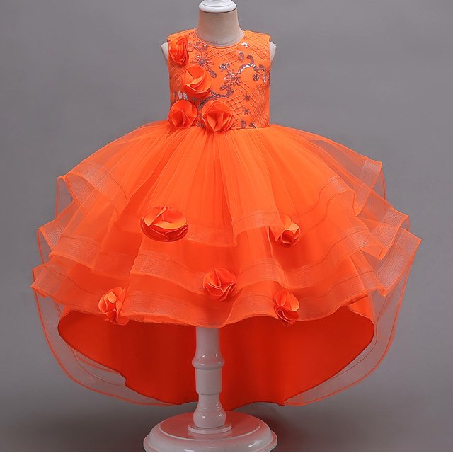 Nouvelle Robe de Princesse d'Été pour Sentier, Robe de Spectacle de Garçon aux Fleurs, Robe d'Hôte de Spectacle de Piano, Robe de Performance, Décalcomanie à Paillettes, Robe de Soirée Mode pour 3-12 Ans