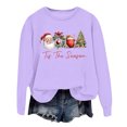 thumbnail image 1 of WEAIXIMIUNG Sweat-Shirt Camouflage pour Femmes Mode Hiver Festif Imprimé de Noël Col Rond, 1 of 3