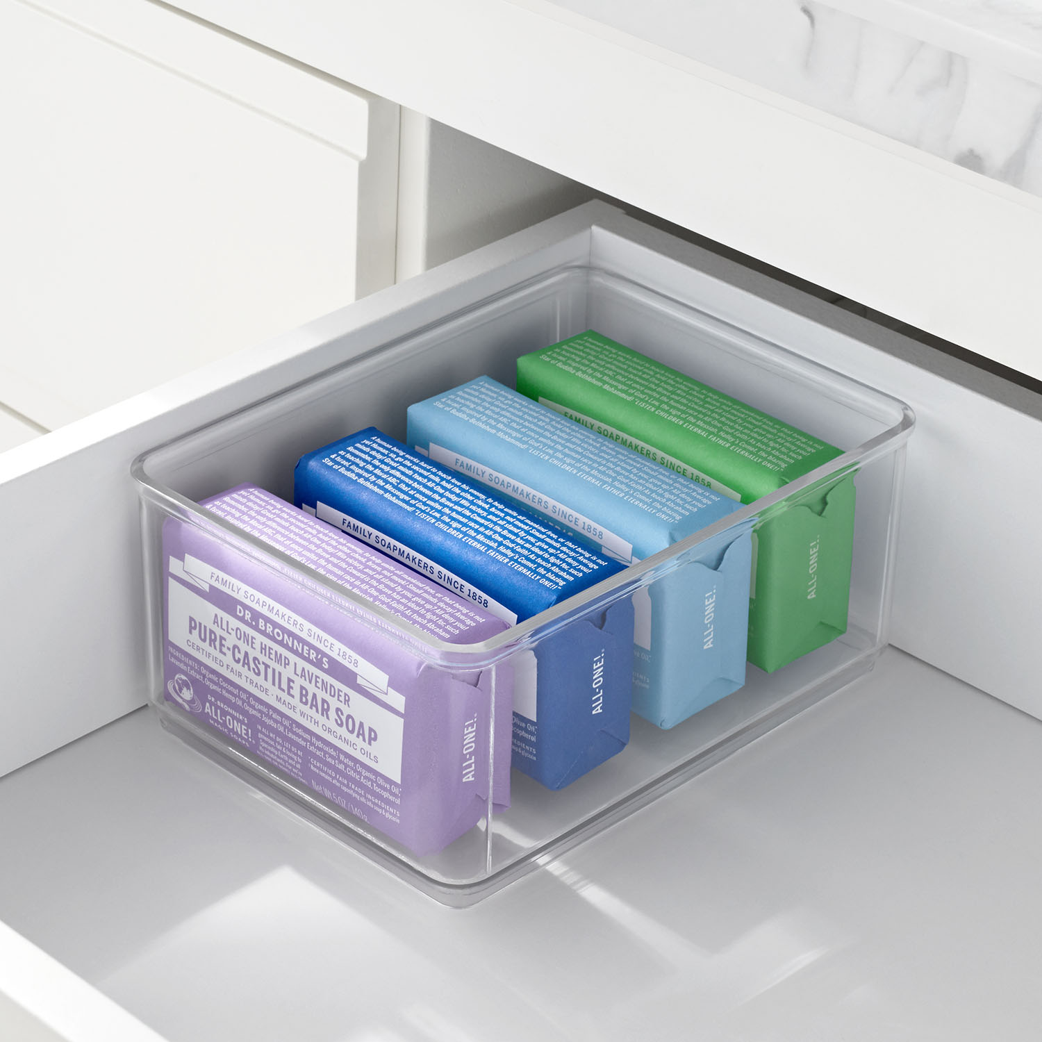 The Home Edit Medium Clear Storage Bin Inserts, 4 Pack, 6.24" x 4.68" x 2.95" - image 3 of 7
