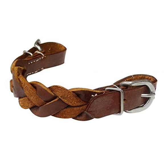 Showman Braided Leather Curb Strap w/ Buckles