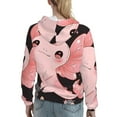 thumbnail image 7 of Xecao Cute Axolotl Sakura Blossoms A Pattern Hoodies for Women Sweatshirts Long Sleeve Sweatshirts Pullover Outfits with Pocket-, 7 of 7