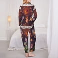thumbnail image 3 of KLL Beautiful Dreamcatcher1 Print Women's Long Sleeve Pajamas with Pants Sleepwear Loungewear 2 Set-Medium, 3 of 8