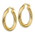 thumbnail image 2 of 14K Yellow Gold Earring Hoop Women'S Diamond-Cut 22.71 mm 21.6, 2 of 3