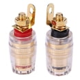 thumbnail image 2 of 2 Uds 4mm Amplificador Chapado en Oro Altavoz Vinculante Postes Terminal Latón, 2 of 4