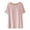 Pink, variant on Women's Modal Cotton Pajamas Tops Short Sleeve Loose Crew Neck Sleep Shirts for Women Solid Color (XL, Purple)