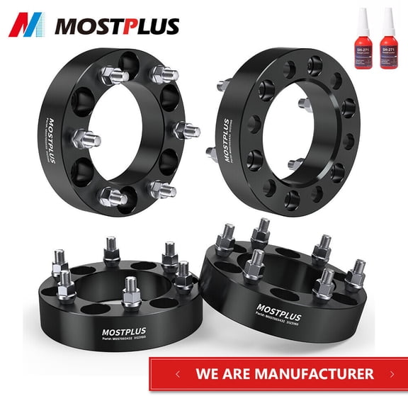 MOSTPLUS 4PCS 1.5'' 6X5.5'' Wheel Spacers Adapters 108mm M14x1.5 for Silverado Sierra