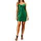 thumbnail image 2 of INSPIRE CHIC Vestido corto de fiesta para mujer con cuello de cowl y tirantes de espagueti en verde con brillo metálico XS, 2 of 8