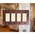 thumbnail image 4 of Monarch Abode 17016 Hand Hammered Switch Plate, 4-Gang, Pure Copper, 4 of 9