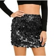 thumbnail image 1 of Summer Skirts for Women, Ladies' Casual Solid Color Sequin Short Skirts, 1 of 8