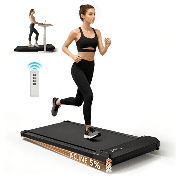 3-in-1 Under Desk Treadmill, 2.5HP Folding Walking Pad for Home & Office, Space-Saving Compact Design with Remote, 265 lbs Weight Capacity and Quiet Operation