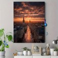 thumbnail image 4 of Tudor Architecture Cherry Blossom Canvas Print, Elegant Scenic Wall Decor for Living Room, Bedroom & Apartment, 4 of 8
