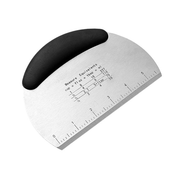 HomeLife Dough Cutter Stainless Steel Bench Scraper Double-scale Design Non-Slip Handle Dough Cutter Tool for Home