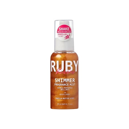 Ruby Kisses Shimmer Fragrance Mist Vanilla Butter Scent- 3.2 oz