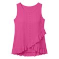 thumbnail image 4 of idosla Womens Tank Tops Sleeveless Eyelet Embroidery Scoop Neck Loose Fit Casual Summer Flowy (Hot Pink, 3XL), 4 of 8