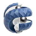 thumbnail image 3 of Bola de cuentas de cubo giratoria, juguete de bola orbital para regalo de cumpleaños, interacción, vacaciones azul Hugo juguetes giroscópicos, 3 of 9
