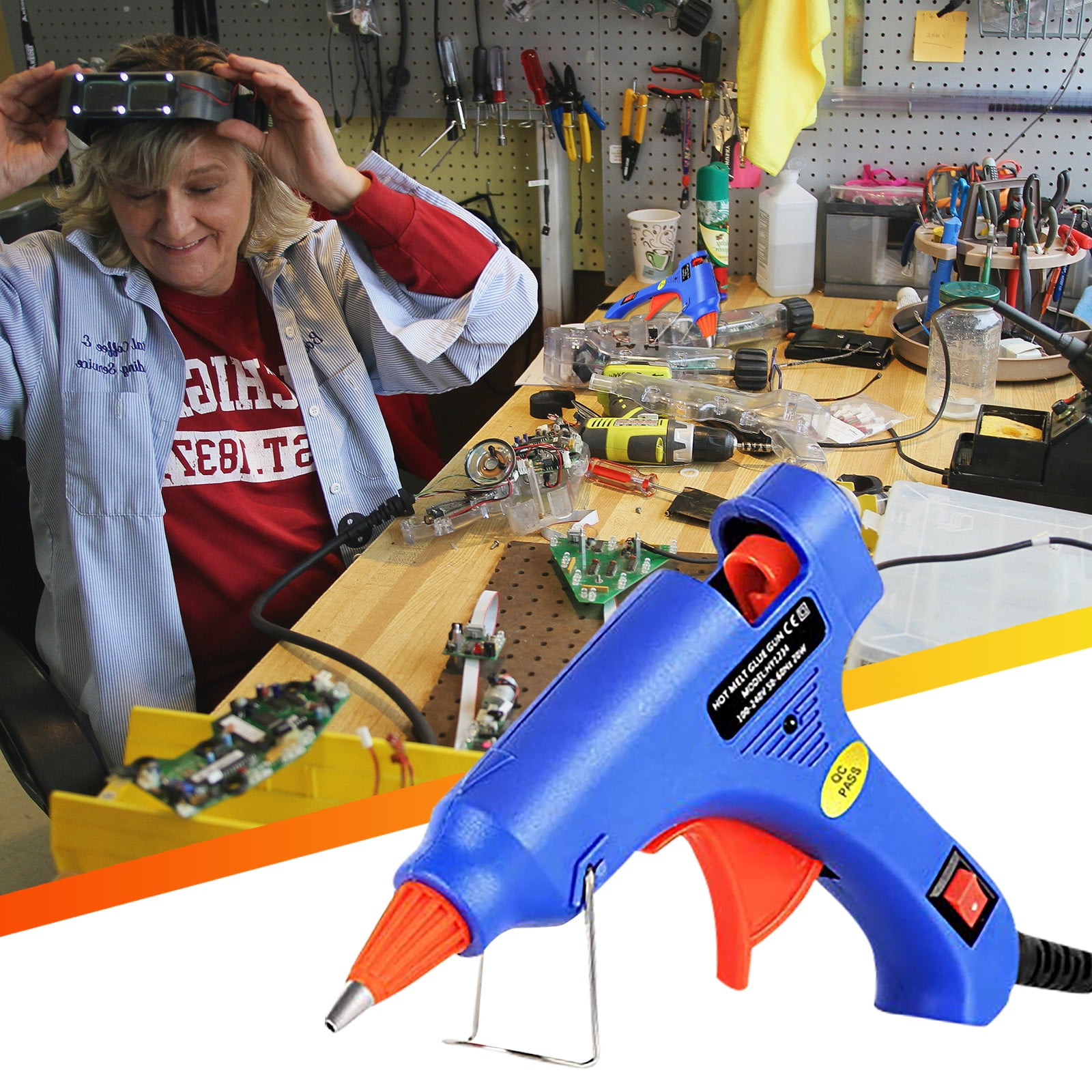 Cadorn DIY Arts And Crafts Mini Hot Glue Machine – Portable Heating Hot Melt Glue Gun for Crafts, Home Repairs & More