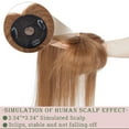 thumbnail image 3 of MY-LADY Hair Toppers for Women Real Human Hair with Bangs 3 Clip In Remy Topper Hairpiece for Thin Hair Natural Looking Hair Extensions 12inch #06 Light Brown, 3 of 8