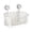 Clear, variant on No-Drill Shower Caddy Large Capacity Removable Wall Mounted Bathroom Organizer with Hooks Boho Corrugated Suction Cup Acrylic Shelf for Shower Toiletries and Bathroom Storage