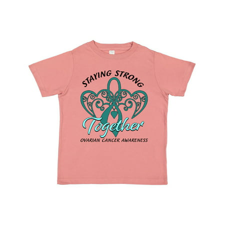 

Inktastic Ovarian Cancer Awareness Staying Strong Together Gift Toddler Boy or Toddler Girl T-Shirt