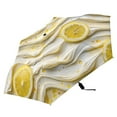 thumbnail image 4 of Lemon Slice and Cream Compact Sun Umbrella Windproof Travel Umbrellas for Rain Strong Portable UV Protection, 4 of 8