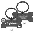 thumbnail image 1 of LLavero de etiqueta de identificación de mascota personalizado, nombre de identificación de mascota grabado para gato, cachorro, collar de perro, colgante de etiqueta, llavero, accesorios para mascotas de hueso Tan Jianjun unisex, 1 of 2