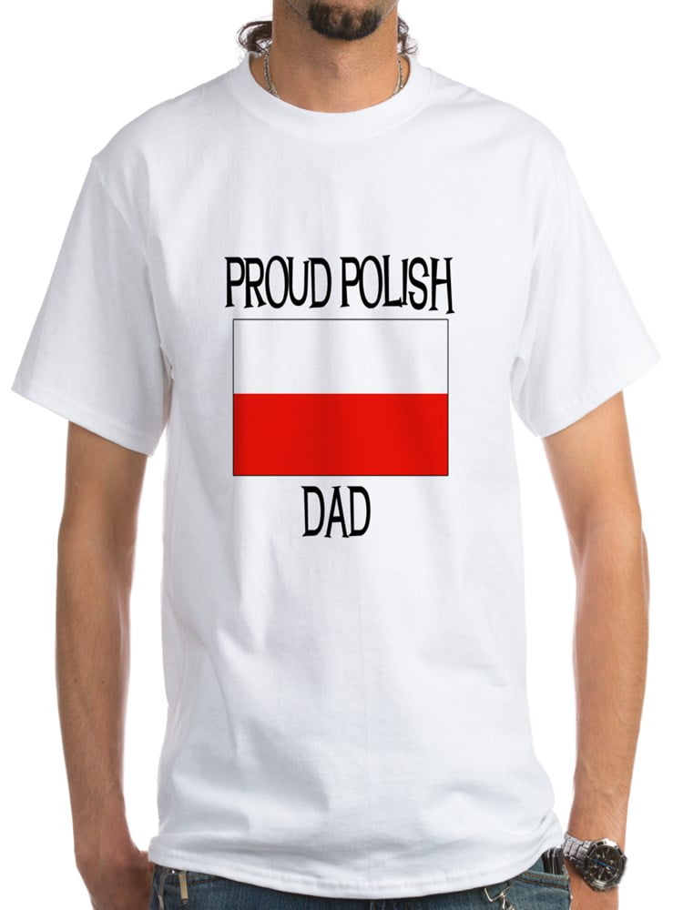 CafePress - Proud Polish Dad White T Shirt - Men's Classic T-Shirts