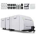 thumbnail image 1 of Unique Bargains 1 Set Waterproof RV Trailer Cover Fits 27'-30' with Extra Windproof Ropes and Gutter Covers Silver Tone, 1 of 8