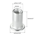 thumbnail image 2 of Unique Bargains #10-24 Écrous à Rivet en Alliage d'Aluminium Tête Plate Filetée Argent 50 Pcs, 2 of 5