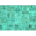 thumbnail image 1 of Ahgly Company Indoor Rectangle Patchwork Turquoise Blue Transitional Area Rugs, 5' x 7', 1 of 4