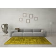 thumbnail image 3 of Ahgly Company Machine Washable Indoor Rectangle Oriental Yellow Industrial Area Rugs, 2' x 4', 3 of 4