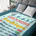 thumbnail image 5 of Five Grounding Techique Flannel Throw Blanket Warm Cozy Soft Funny Print Blankets, 5 of 5
