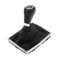 thumbnail image 1 of Unique Bargains 6 Speed Manual Gear Shifter Knob W/ Cover para Mercedes-Benz C-Class Palanca de cambios de automóvil Negra Plástico Cuero sintético 1 Pc, 1 of 6