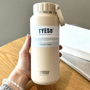 TYESO 500/710ml Thermos Cups Stainless Steel Easy-Pull Cup Outdoor Sport Water Bottle with Handle Portable Travel Mug Hydration