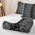 thumbnail image 4 of Erosebridal Safari Animals Lines Quilt King,Gray Zebra Print King Coverlet Set For Girls,3pcs, 4 of 7