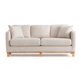 Gap Home Upholstered Wood Base Sofa, Cream
