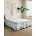 thumbnail image 2 of Blue Pumpkin Bed Skirt Queen Size 16 Inch Drop, Seahorse Starfish Coral Coastal Letter Wrap Around Dust Ruffle Bedskirts, Wrinkle & Fade Resistant Easy Fit Bedskirt with Adjustable Elastic, 2 of 8