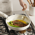 thumbnail image 4 of Carote 15 Pcs Nonstick Cookware Sets, Granite Non Stick Pots and Pans with Detachable Handles, Oven Safe, Stackable Kitchen Cooking Set, White, 4 of 9