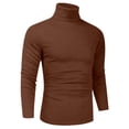 thumbnail image 4 of Wdgfv Men's Solid Color High Neck Long Sleeve Pullover Knitwear Sweater Coat for All Seasons Comfort, 4 of 4
