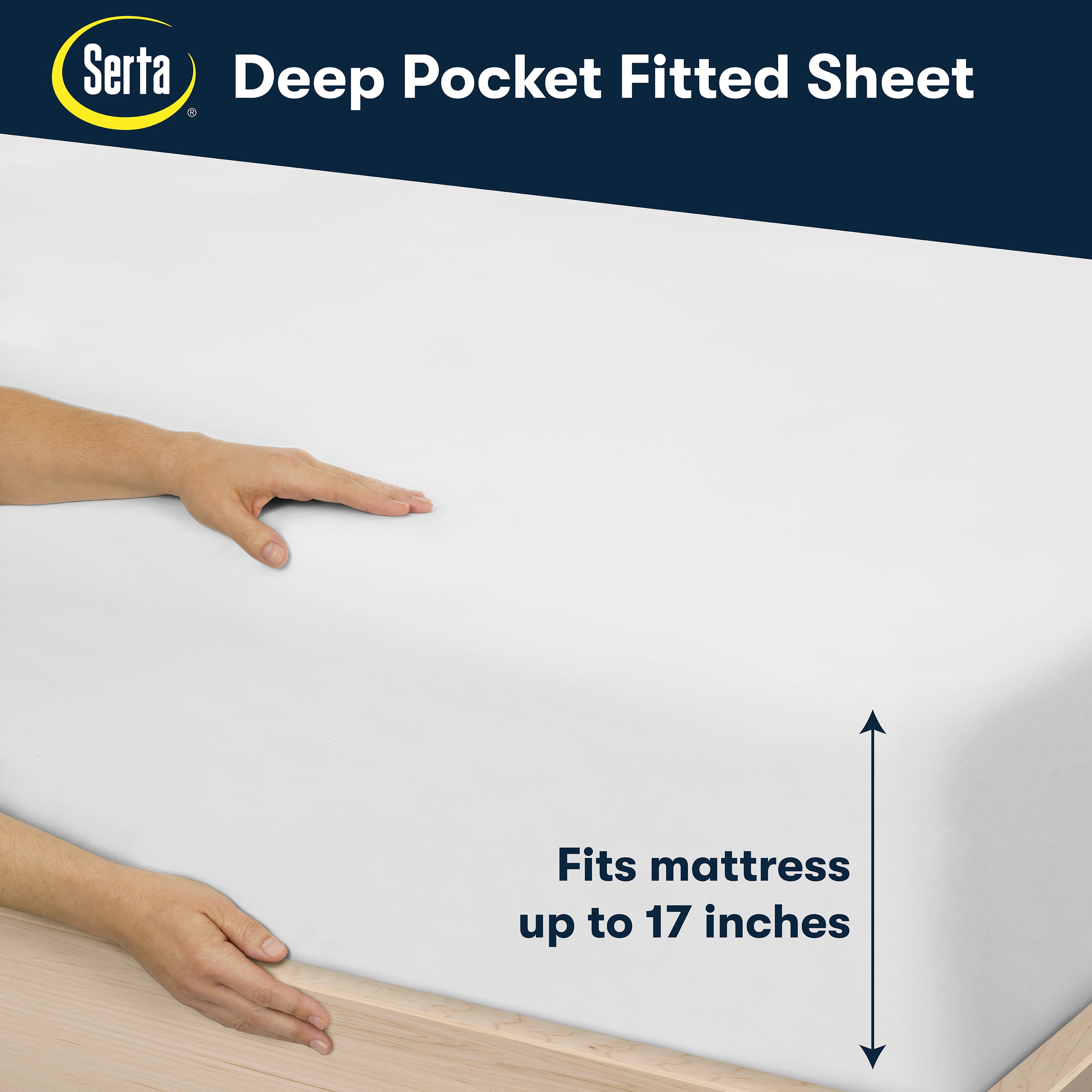 Serta So Natural 6-Piece 300 Thread Count Brilliant White Sheet Set, King