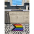 thumbnail image 3 of Gay Progress Pride All are Welcome Machine Washable Memory Foam Mat, 3 of 4