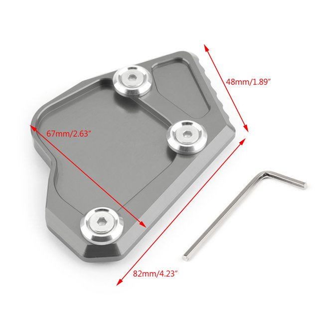 Titanium Side Pad Kickstand Stand Extension Plate For BMW K1600 GT GTL 2011-2015