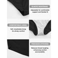 thumbnail image 5 of FEOYA Bikini Bottoms for Women Mid Rise Full Coverage Swimsuit Bottoms Ladies Swim Briefs Basic Bathing Suit Swimwear Black, 5 of 7