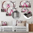 thumbnail image 4 of Designart "Merry Go Round Magic Pink Ferris Wheel Whimsy II" Architecture Metal Art Print, 4 of 5